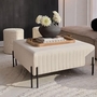 Pouf Fitzroy en tissu de Renwil
