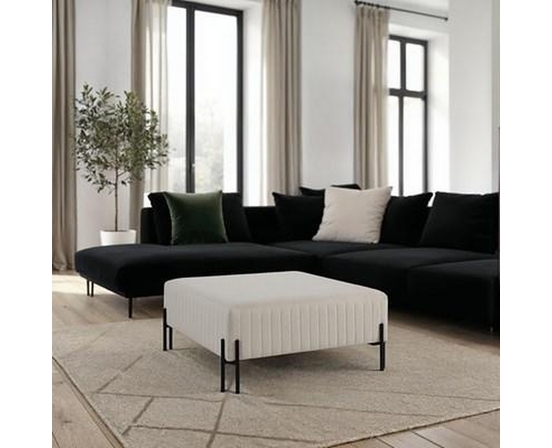 Pouf Fitzroy en tissu de Renwil