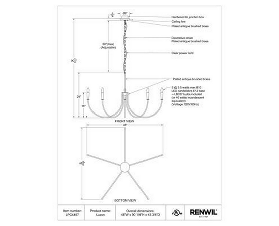 Lampe à suspension Luzon de Renwil