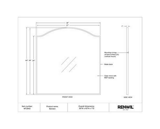 Miroir mural Bandon de Renwil