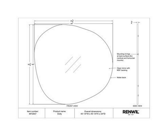 Miroir mural Dolly de Renwil