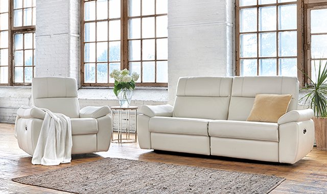 Sofa condo inclinable motorisé tête et pied de Elran