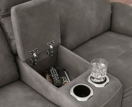 Sectionnel inclinable en tissu