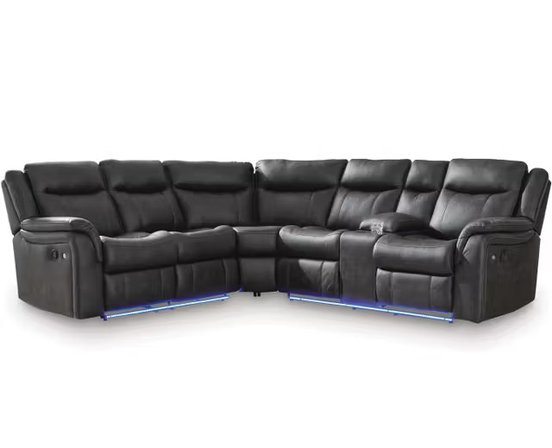 Sectionnel inclinable en tissu
