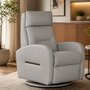 Fauteuil inclinable (petit) motorisé berçant et pivotant en cuir de Fornirama
