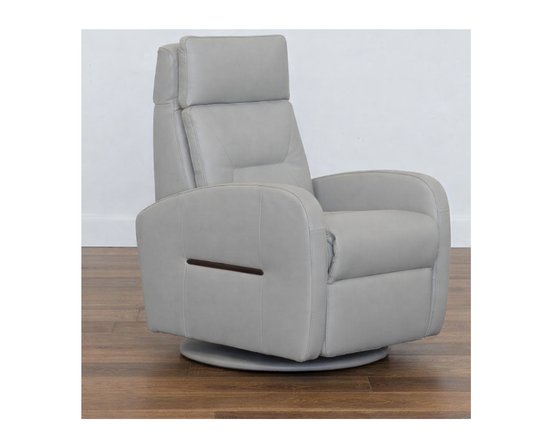 Fauteuil inclinable (petit) motorisé berçant et pivotant en cuir de Fornirama