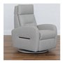 Fauteuil inclinable (petit) motorisé berçant et pivotant en cuir de Fornirama