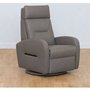 Fauteuil inclinable (médium) motorisé berçant et pivotant en cuir de Fornirama