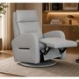 Fauteuil inclinable (médium) motorisé berçant et pivotant en cuir de Fornirama