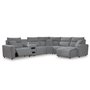 Sectionnel inclinable en tissu