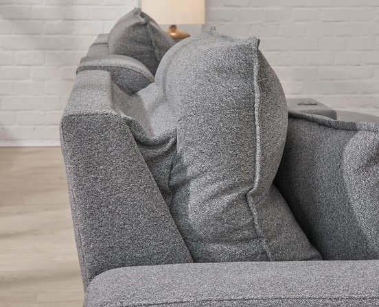 Sectionnel inclinable en tissu