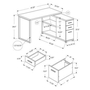 Bureau en coin avec rangement de Monarch