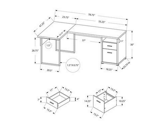 Bureau en L de Monarch