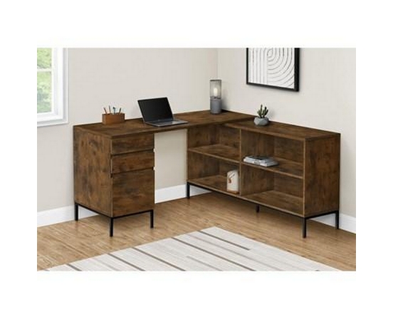 Bureau en coin avec rangement de Monarch