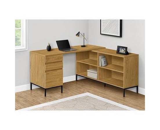 Bureau en coin avec rangement de Monarch