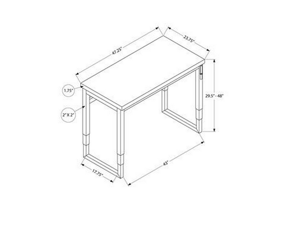 Bureau ajustable de Monarch