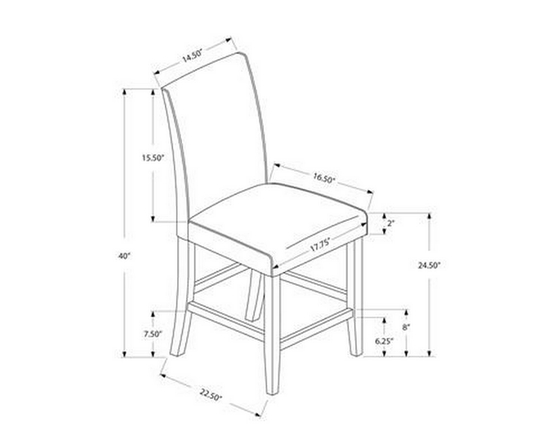 Ensemble de 2 tabourets de hauteur comptoir de Monarch