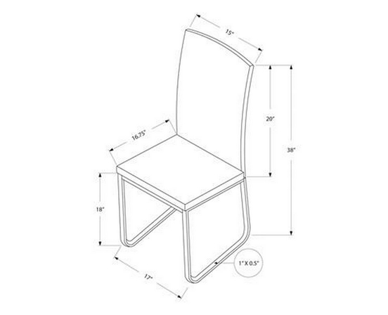 Ensemble de 2 chaises de salle à manger de Monarch