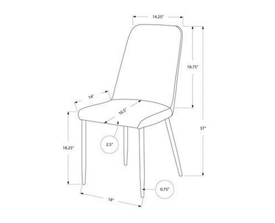Ensemble de 2 chaises de salle à manger de Monarch