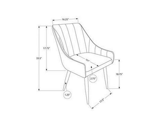 Ensemble de 2 chaises de salle à manger de Monarch