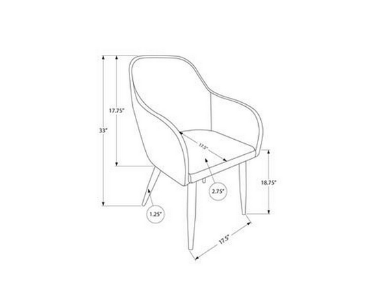 Ensemble de 2 chaises de salle à manger de Monarch