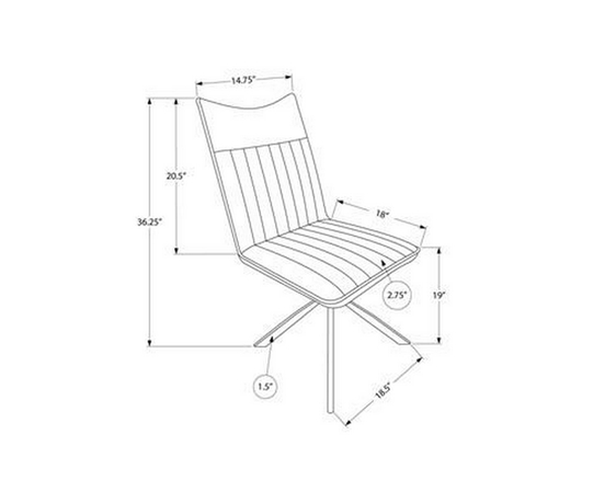 Ensemble de 2 chaises de salle à manger de Monarch