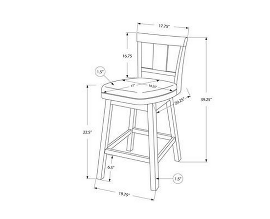 Ensemble de 2 tabourets de hauteur comptoir de Monarch