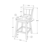 Ensemble de 2 tabourets de hauteur comptoir de Monarch