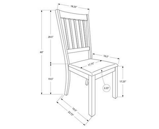 Ensemble de 2 chaises de salle à manger de Monarch