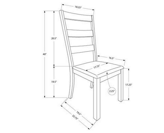 Ensemble de 2 chaises de salle à manger de Monarch