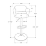 Tabouret de hauteur réglable de Monarch