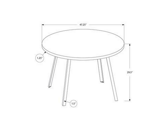 Table de salle à manger ronde de Monarch