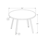 Table de salle à manger ronde de Monarch