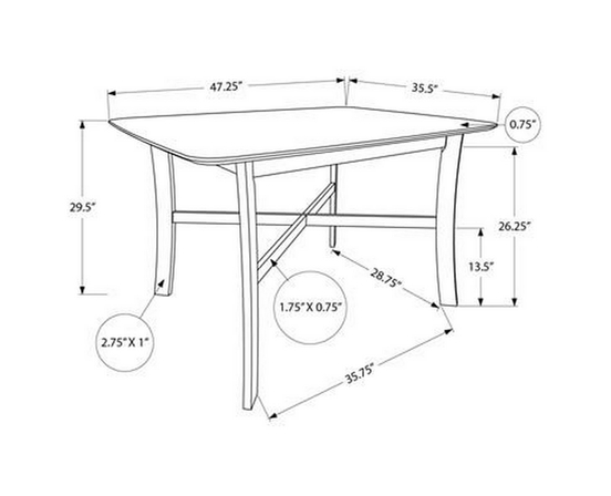 Table de salle à manger de Monarch
