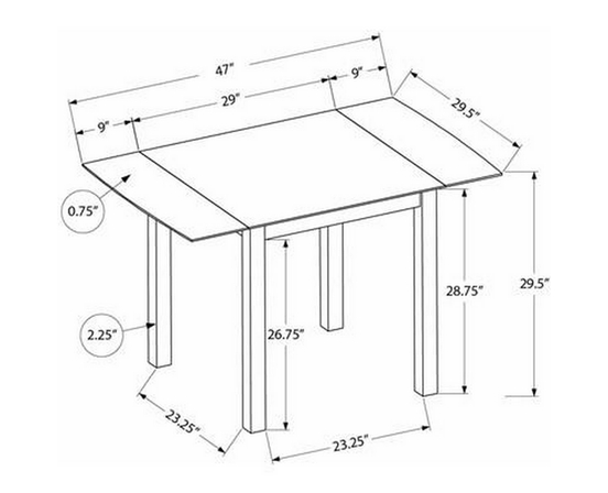 Table de salle à manger de Monarch