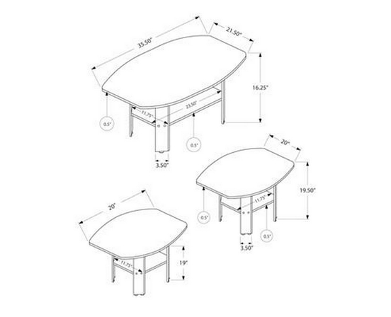 Ensemble de tables de salon de Monarch