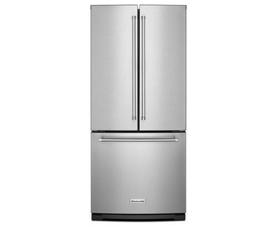 Réfrigérateur trois portes avec porte à deux battants de 30 po, 19.7 Pi cu. avec distributeur d'eau et de glaçons KitchenAid - KRFF300ESS