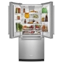 Réfrigérateur trois portes avec porte à deux battants de 30 po, 19.7 Pi cu. avec distributeur d'eau et de glaçons KitchenAid - KRFF300ESS