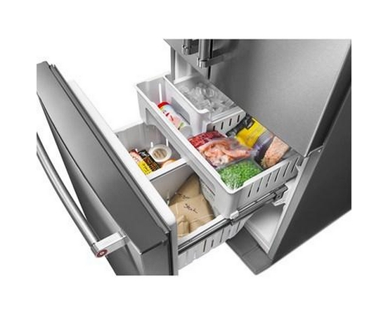 Réfrigérateur trois portes avec porte à deux battants de 30 po, 19.7 Pi cu. avec distributeur d'eau et de glaçons KitchenAid - KRFF300ESS