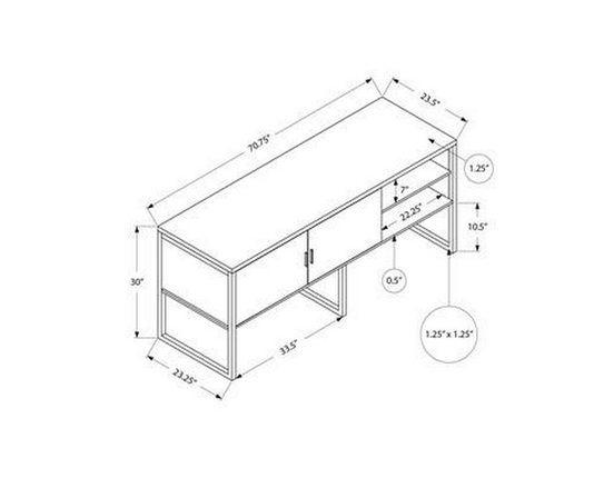 Unité de rangement  pour bureau à domicile de Monarch
