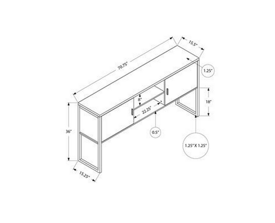 Étagère pour bureau à domicile de Monarch