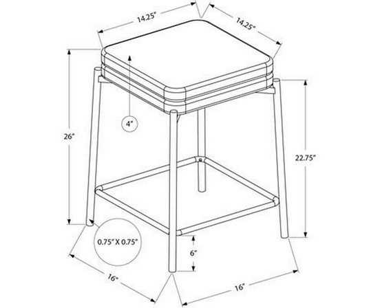 Ensemble de 2 tabourets de hauteur comptoir de Monarch