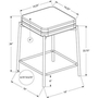 Ensemble de 2 tabourets de hauteur comptoir de Monarch