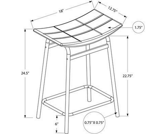 Ensemble de 2 tabouret de Monarch
