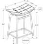Ensemble de 2 tabouret de Monarch