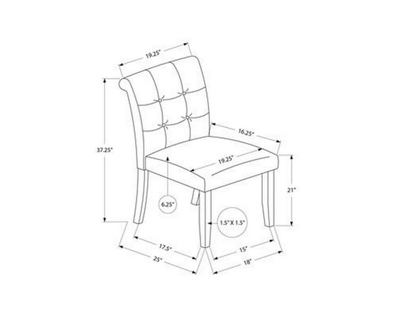 Ensemble de 2 chaises de salle à manger de Monarch