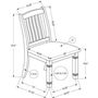 Ensemble de 2 chaises de salle à manger de Monarch