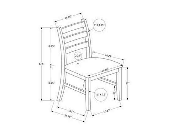 Ensemble de 2 chaises de salle à manger de Monarch