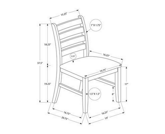 Ensemble de 2 chaises de salle à manger de Monarch