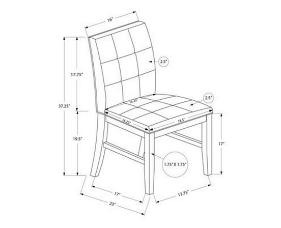 Ensemble de 2 chaises de salle à manger de Monarch